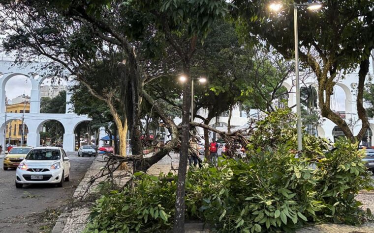 Moradores do Rio sofrem com danos após forte vendaval atingir a cidade